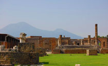 Excavations of Pompeii and View of Vesuvius