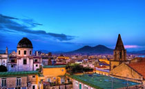 Naples, Church and Vesuvius