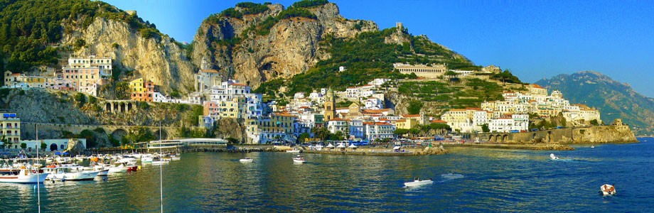 View of Amalfi and its Saracen Tower